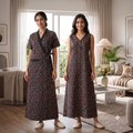 Bizzy Lizzy Black Iris 2pc Set Housecoat