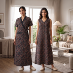 Bizzy Lizzy Black Iris 2pc Set Housecoat