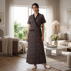 Bizzy Lizzy Black Iris 2pc Set Housecoat