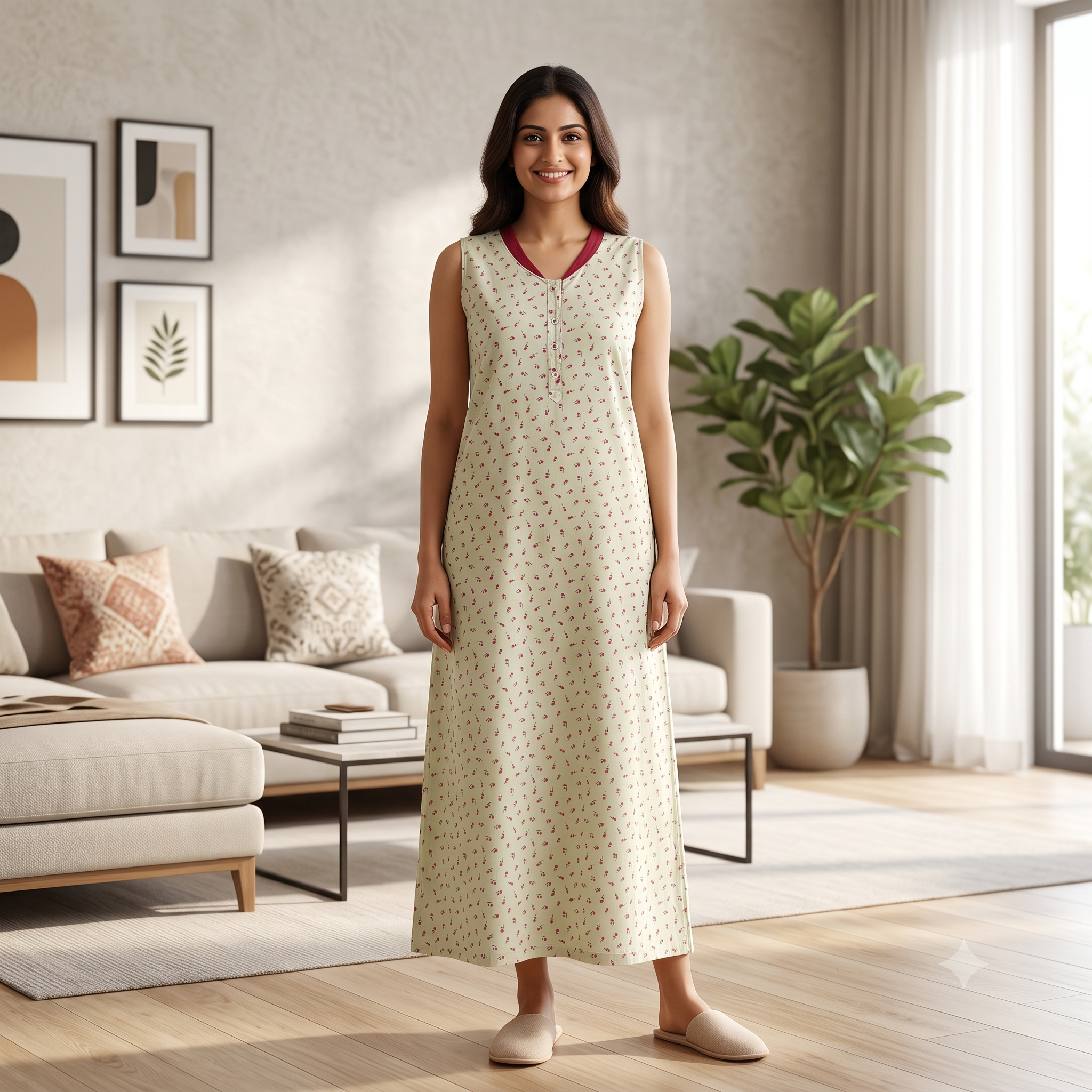 Bizzy Lizzy Light Green Iris 2pc Set Housecoat