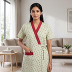 Bizzy Lizzy Light Green Iris 2pc Set Housecoat