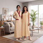 Bizzy Lizzy Light Yellow Iris 2pc Set Housecoat