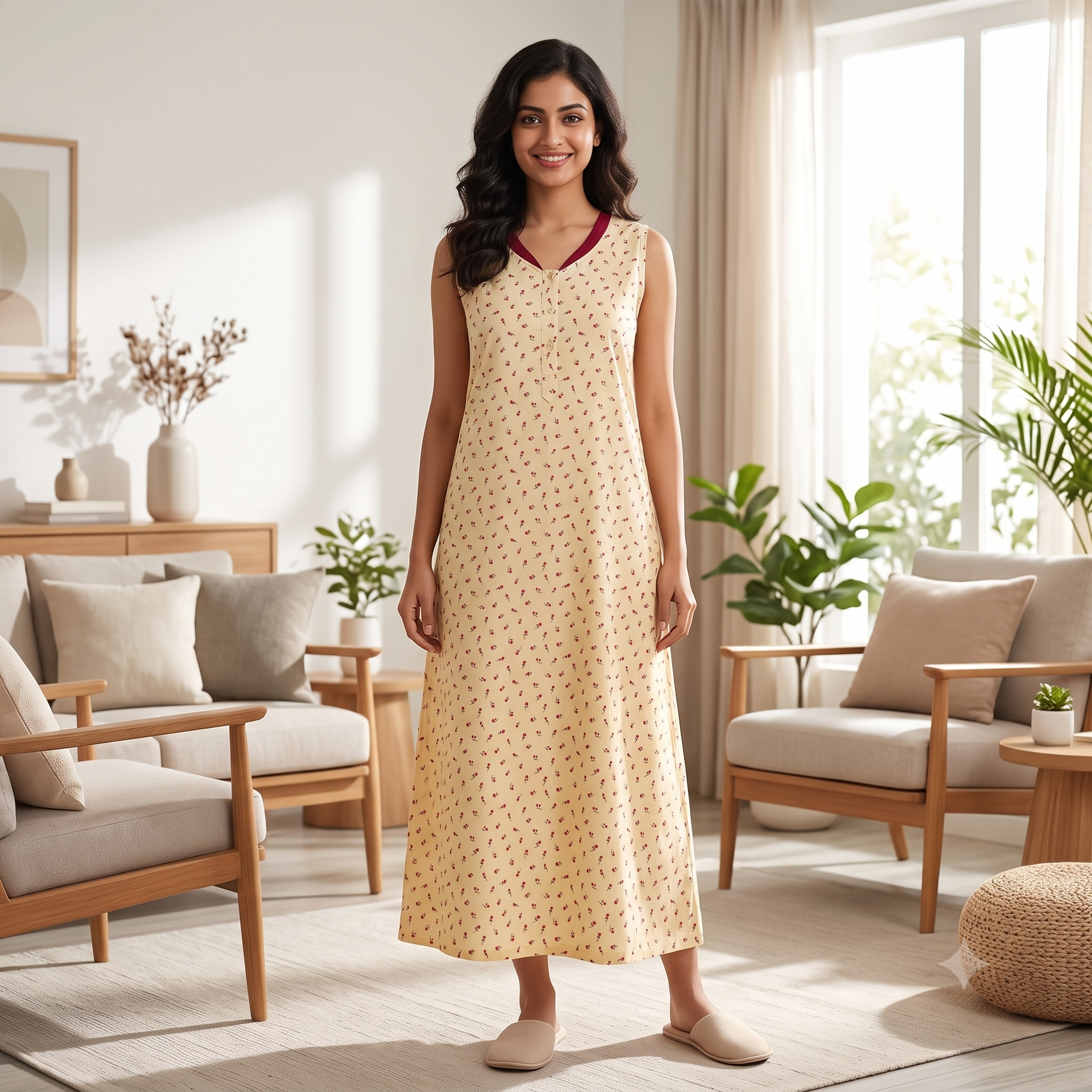 Bizzy Lizzy Light Yellow Iris 2pc Set Housecoat