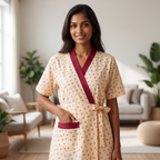Bizzy Lizzy Light Yellow Iris 2pc Set Housecoat
