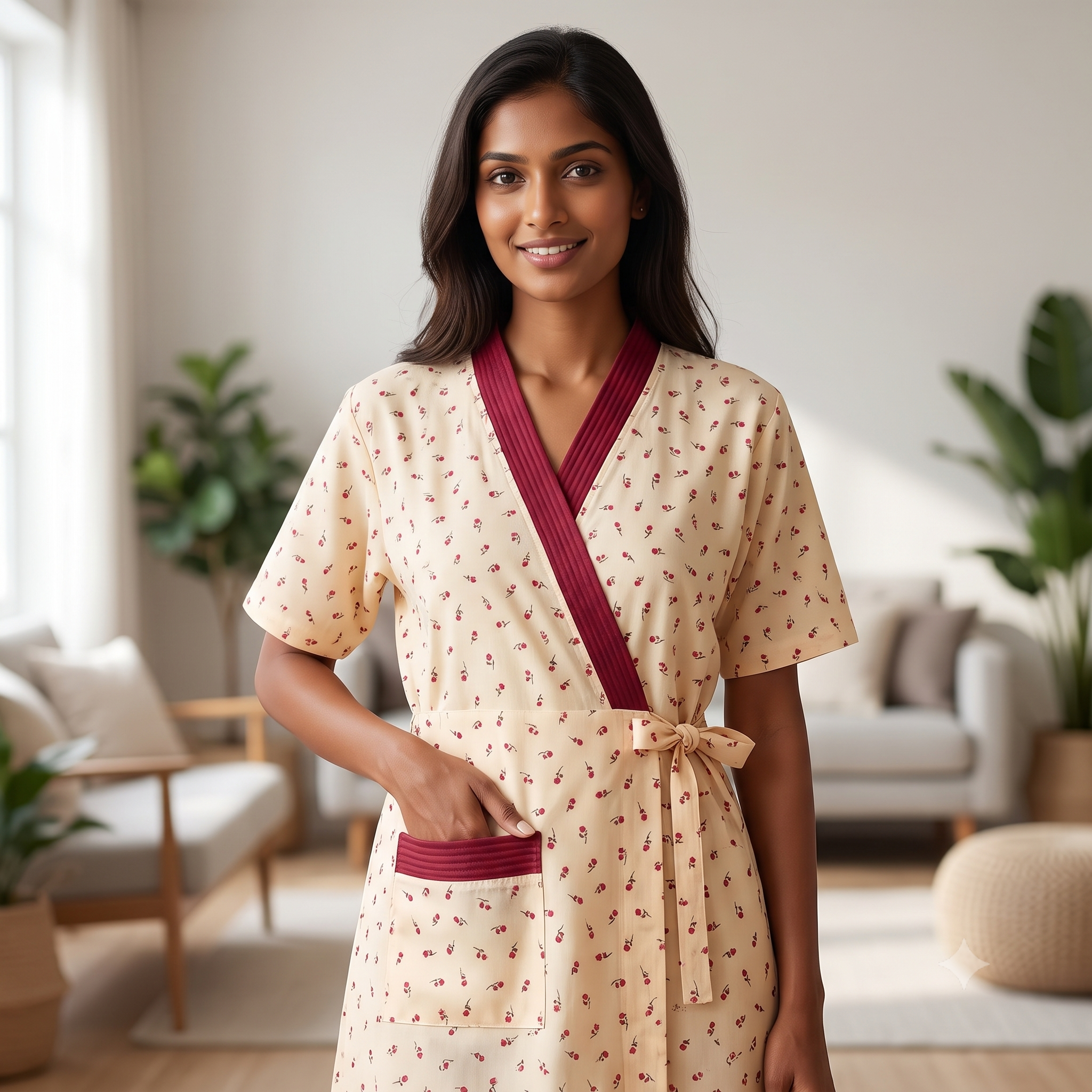 Bizzy Lizzy Light Yellow Iris 2pc Set Housecoat