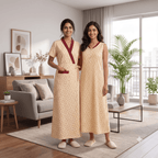 Bizzy Lizzy Light Yellow Iris 2pc Set Housecoat
