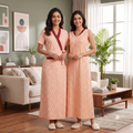 Bizzy Lizzy Light Orange Iris 2pc Set Housecoat