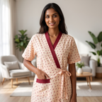 Bizzy Lizzy Light Orange Iris 2pc Set Housecoat