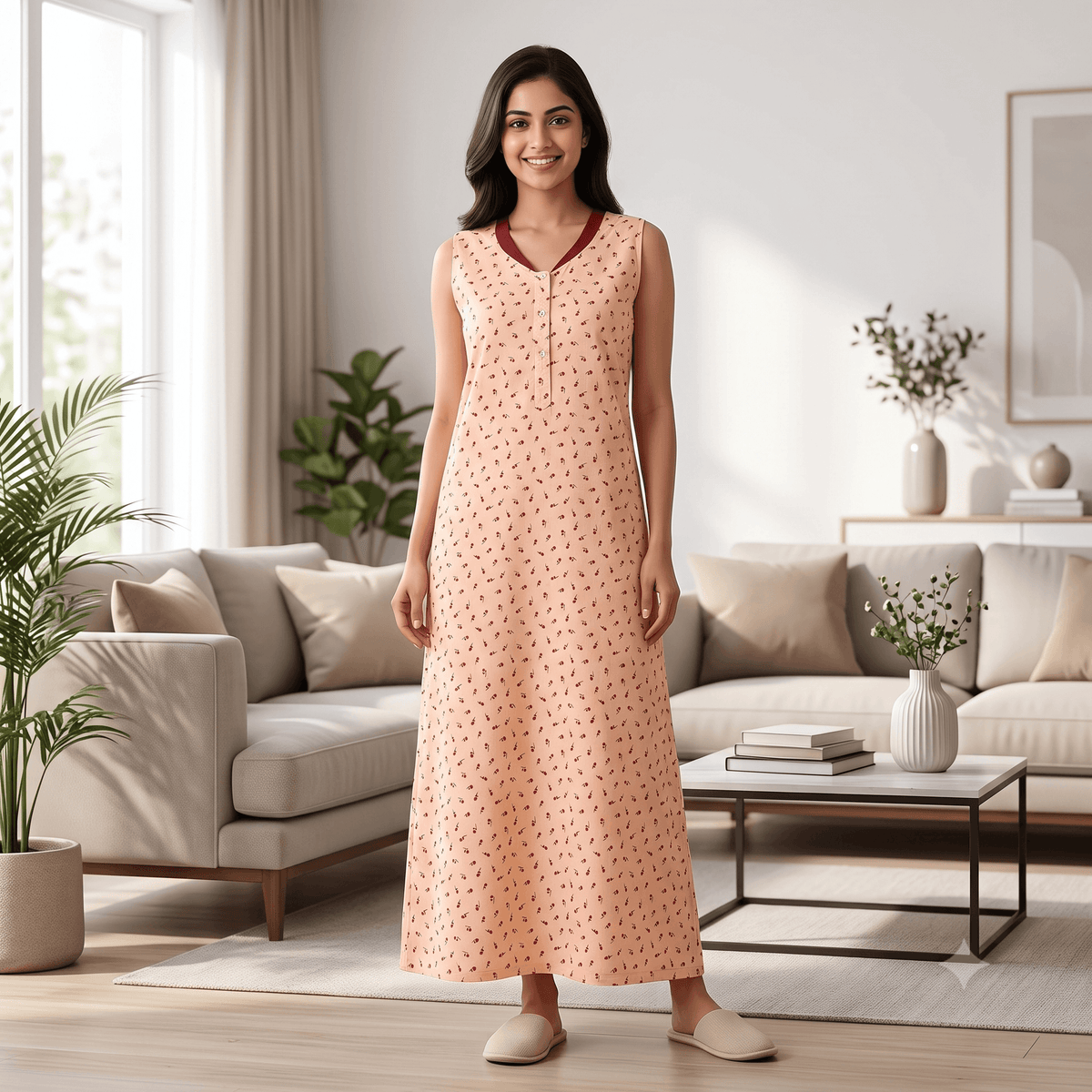 Bizzy Lizzy Light Orange Iris 2pc Set Housecoat