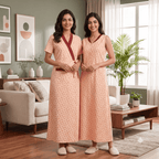 Bizzy Lizzy Light Orange Iris 2pc Set Housecoat