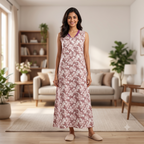 Bizzy Lizzy Purple Chrysanthemum 2pc Set Housecoat