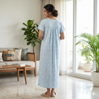 Bizzy Lizzy Light Blue Rose Front Open Nighty