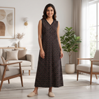Bizzy Lizzy Black Magnolia 2pc Set Housecoat