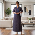Bizzy Lizzy Blue Geranium Housecoat