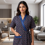 Bizzy Lizzy Blue Geranium Housecoat