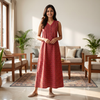 Bizzy Lizzy Red Magnolia 2pc Set Housecoat