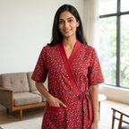 Bizzy Lizzy Red Geranium Housecoat