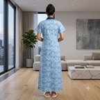 Bizzy Lizzy Light Blue Geranium 2pc Set Housecoat