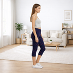 Premium Cotton Hosiery  3/4 Length Capri