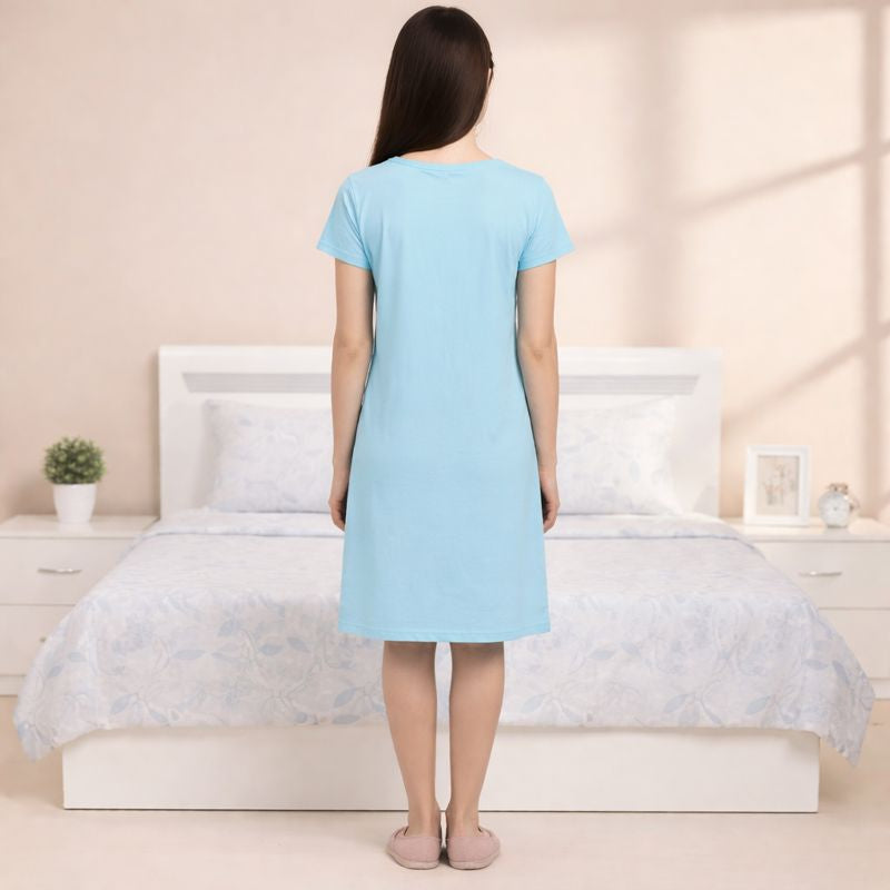 Super Soft Cotton Hosiery Girl's Nighty