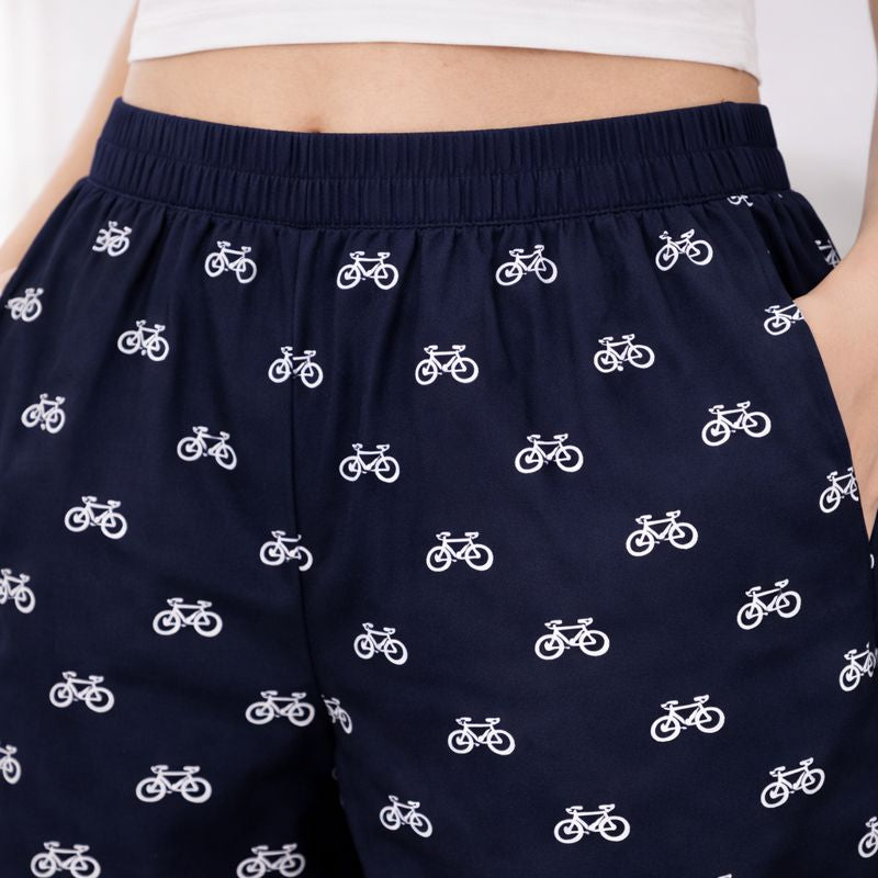 Cotton Hosiery Blue Cycle Club Shorts
