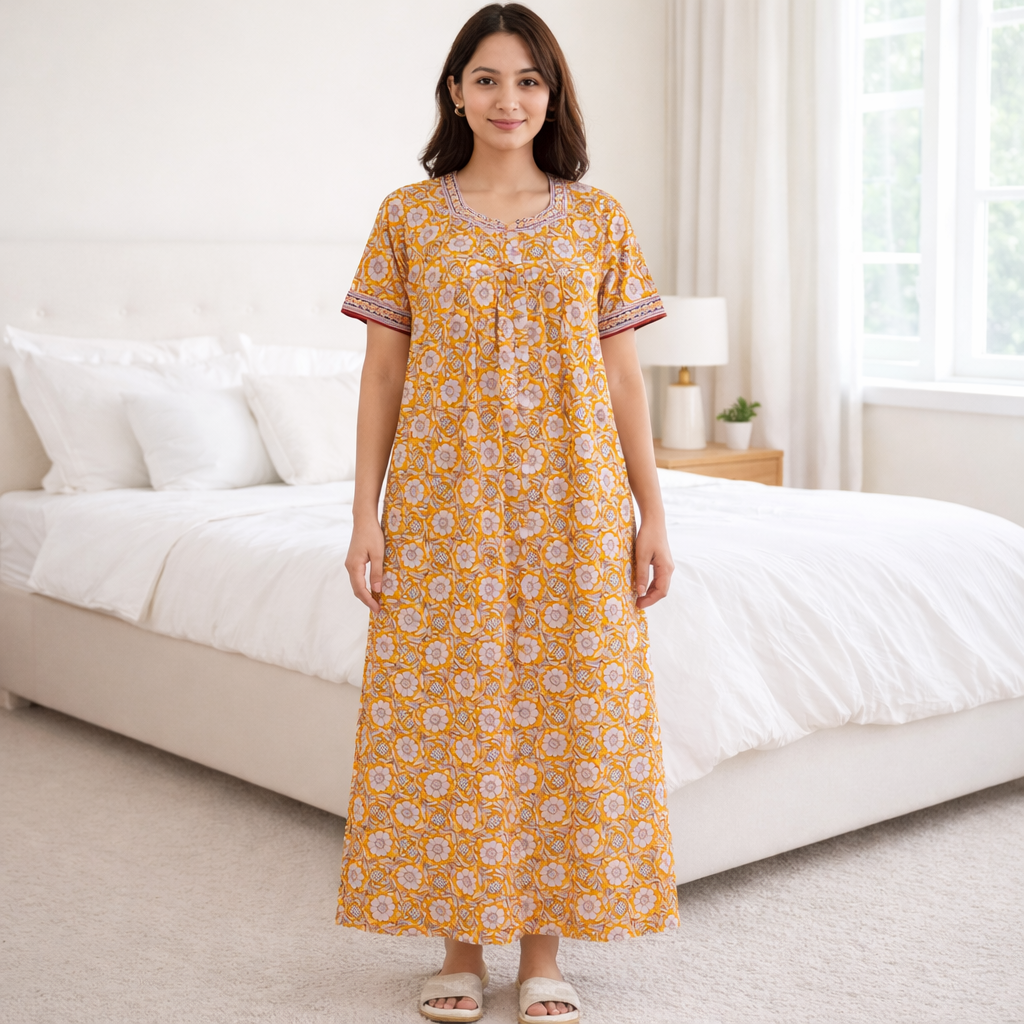 Bizzy Lizzy Cotton Front Open Nighty