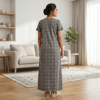 Pure Cotton A-Line Green Stock Nighty