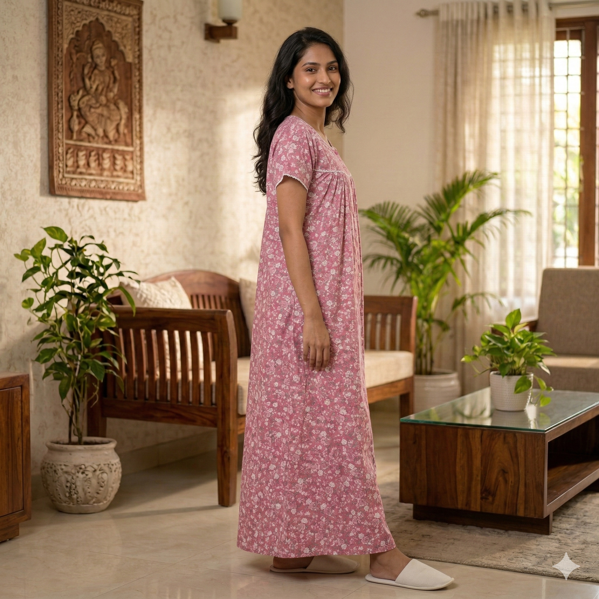 Bizzy Lizzy Pink Orchid Front Open Nighty