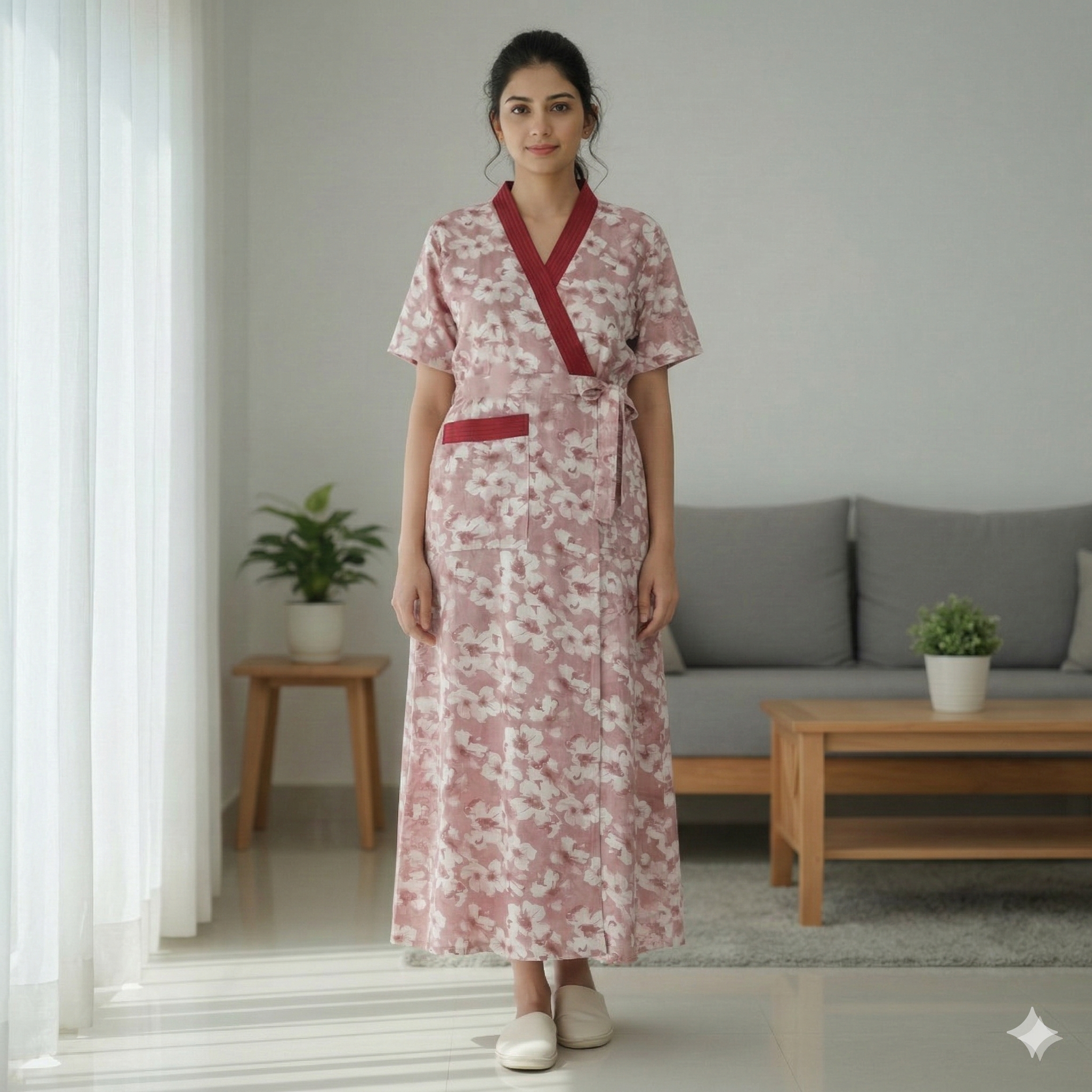 Bizzy Lizzy Paech Pansy 2pc Set  Housecoat