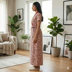 Bizzy Lizzy Light Red Carnation Housecoat