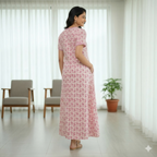 Pure Cotton A-Line Light Pink Orchid Nighty