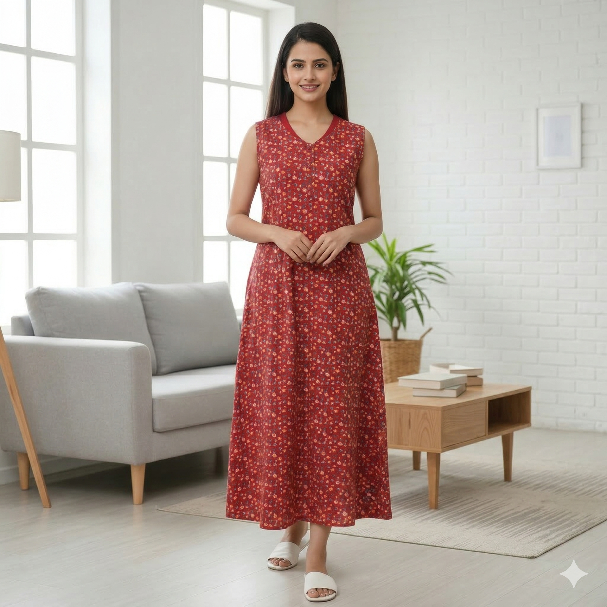 Bizzy Lizzy Red Carnation 2pc Set  Housecoat