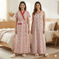 Bizzy Lizzy Poly Cotton 2pc Set  Housecoat