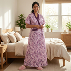 Bizzy Lizzy Purple Tulip Housecoat