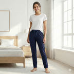Cotton Hosiery Navy Spade Track Pant