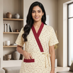 Bizzy Lizzy Light Yellow Peony Housecoat