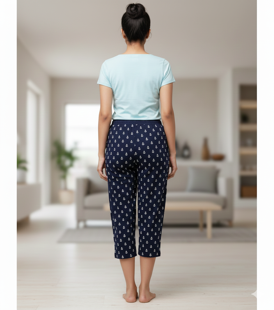 Premium Cotton Hosiery  3/4 Length Capri