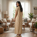 Bizzy Lizzy Yellow Orchid Front Open Nighty