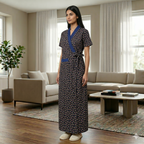 Bizzy Lizzy Blue Peony Housecoat