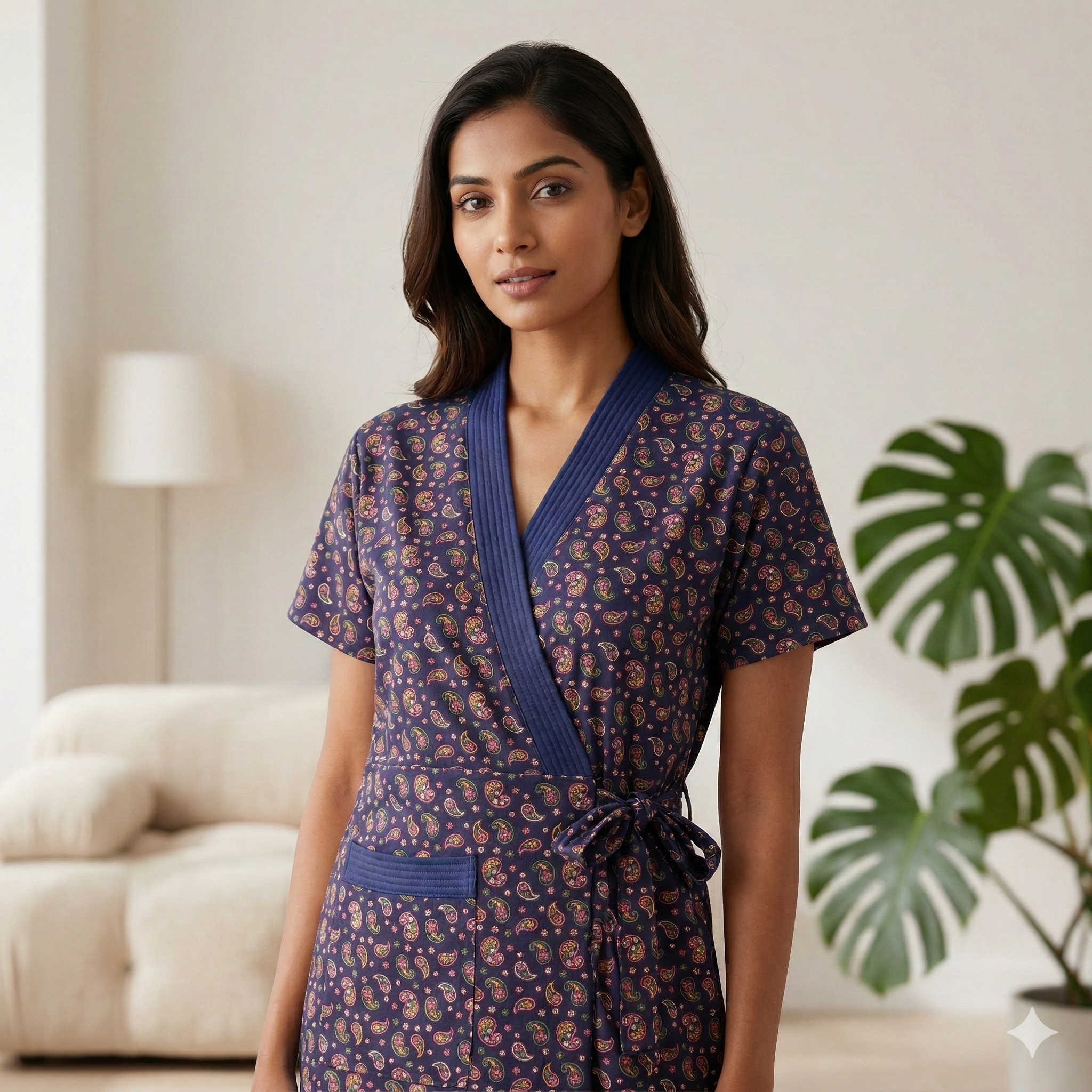 Bizzy Lizzy Blue Orchid 2pc Set  Housecoat