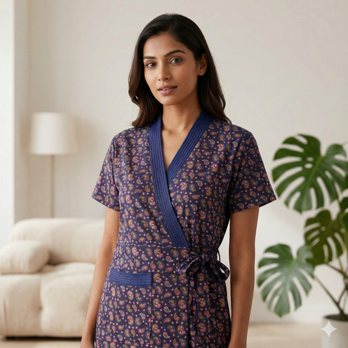 Bizzy Lizzy Blue Orchid 2pc Set  Housecoat