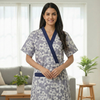 Bizzy Lizzy Blue Pansy 2pc Set  Housecoat