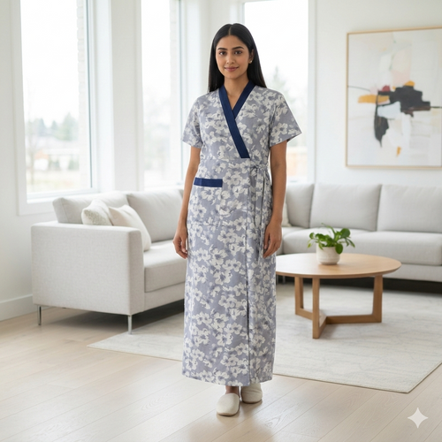 Bizzy Lizzy Blue Pansy 2pc Set  Housecoat