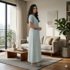 Bizzy Lizzy Sky Blue  Rose 2pc Set  Housecoat