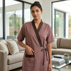 Bizzy Lizzy Light Brown Carnation Housecoat