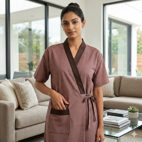 Bizzy Lizzy Light Brown Carnation Housecoat