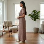 Bizzy Lizzy Brown Carnation Housecoat