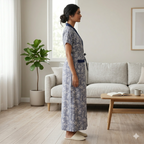 Bizzy Lizzy Powder Blue Carnation Housecoat