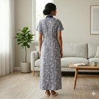 Bizzy Lizzy Powder Blue Carnation Housecoat