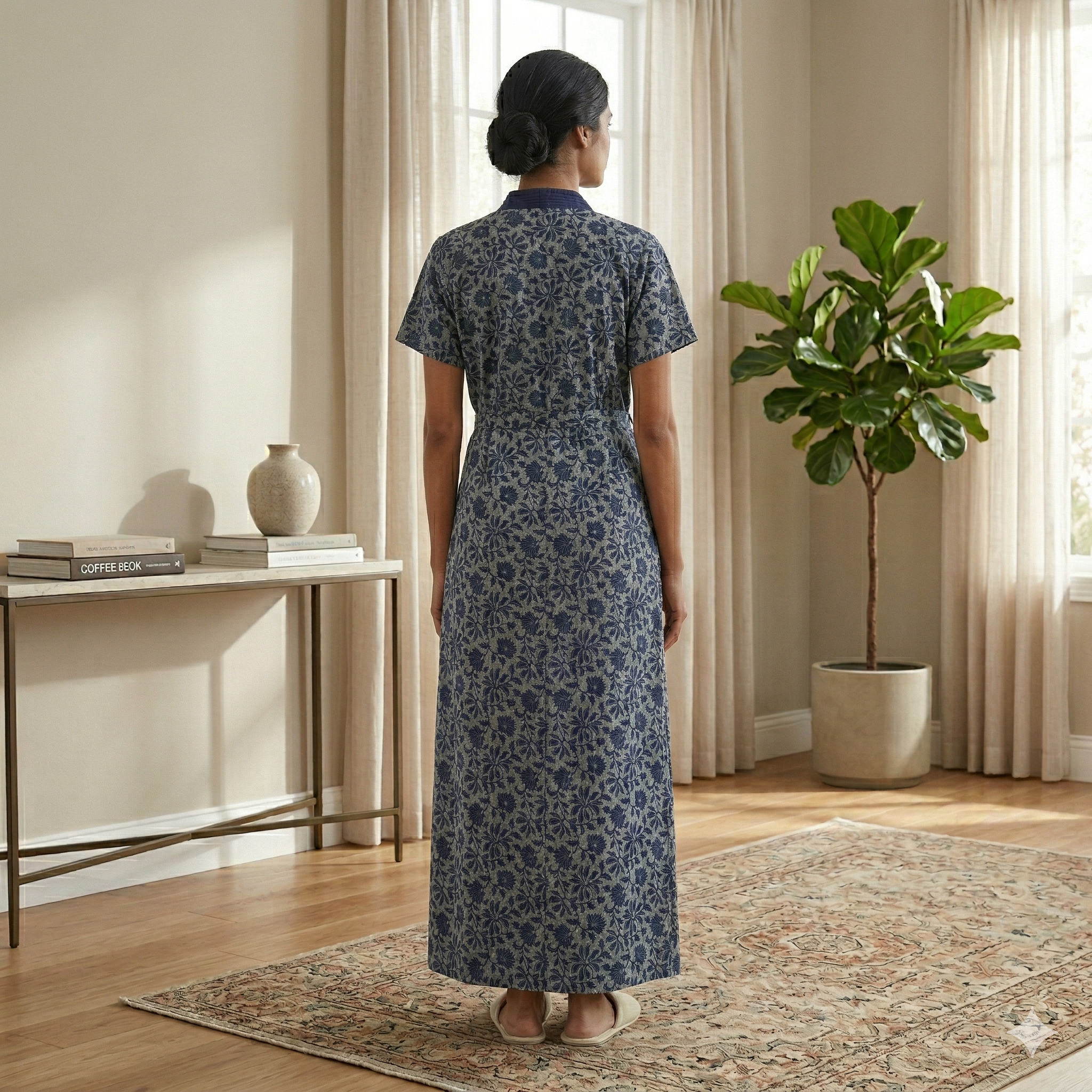 Bizzy Lizzy Blue Tulip 2pc Set  Housecoat